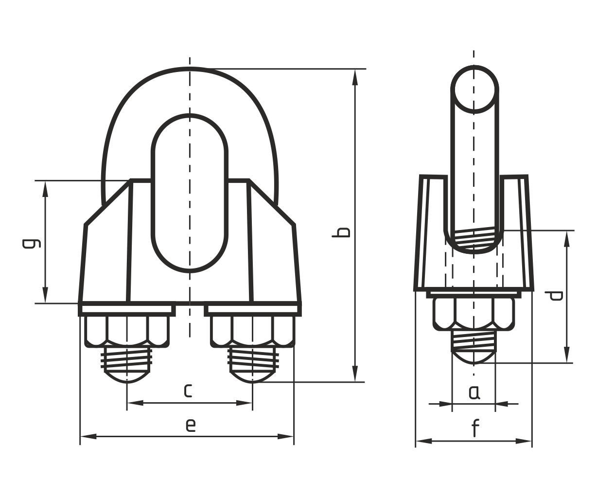 КАНАТНЫЙ ЗАЖИМ DIN 741 Certex Схема